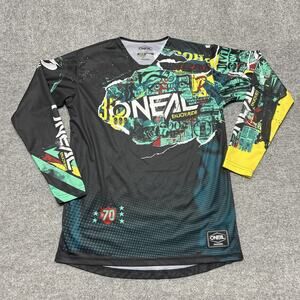 O'Neal Mayhem Jersey Shirt Youth XL Black Multicolor Long Sleeve Motocross MX